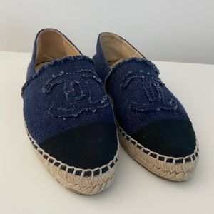 Chanel denim espadrilles